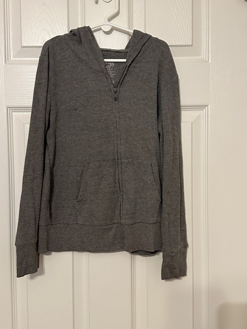 Kids Gray Zip Hoodie Sweatshirt